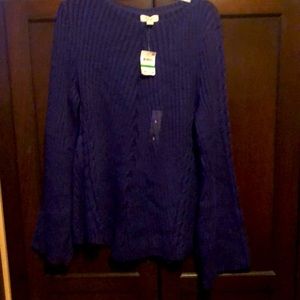 Style and Co Mid Iris/blk sweater